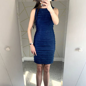 NWT Adrianna Papell metallic shimmery bandage style bodycon dress. Lapis sz 8